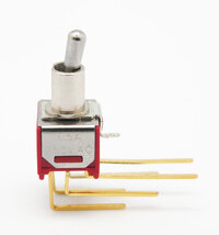 6P. MINI TOGGLE SWITCH,  (DPDT) ON-ON , 120V. 3A