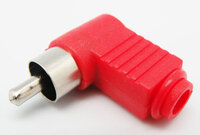 RIGHT ANGLE RCA PLUG, RED