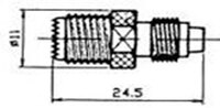 FME hembra a Mini-UHF hembra