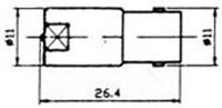 FME MALE (ROTATING NIPPLE) TO BNC FEMALE