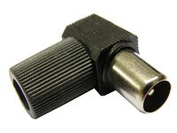 CONECTOR TV MASCLE, 9.5mm, COLOR NEGRE