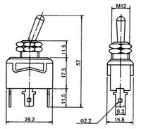 INTERRUPTOR 3P. (SPDT) ON- ON, 250V. 15A