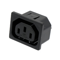 PANEL MOUNT C14 AC SOCKET, 250V/10A