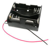 Battery holder 2xR14, Cable
