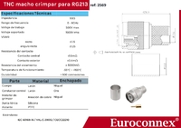 RG-213, TNC Male Crimp type, PTFE (1P/BAG)