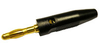 GOLD PLATED, BANANA PLUG, BLACK