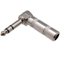 6.35mm JACK MALE STEREO, RIGHT ANGLE