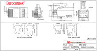 RJ45 Cat.5e FTP(BLINDÉ) 8P8C 50U", pour Câble rigide