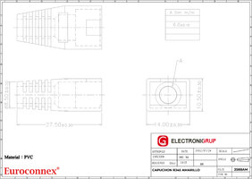 RJ-45, YELLOW PVC COVER