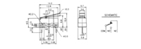 SUBMINIATURE MICRO SWITCH, (SPDT) ON-ON, 125V. 3A