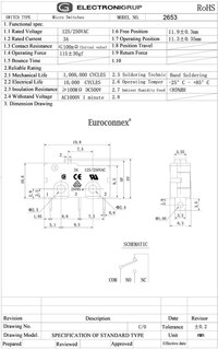 MINIATURA (SPDT) ON-ON, 125V. 5A (250V. 3A)