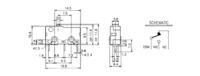 MINIATURA (SPDT) ON-ON, 125V. 5A (250V. 3A), PER CIRCUIT IMPRES