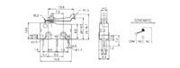 MINI MICRO SW.(SPDT) (UL)40gf ON-ON, 125V 5A (250V3A), W/APPROVAL, FOR PRINTED CIRCUIT