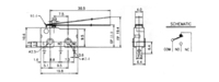 MINI MICRORUPTEUR (SPDT) (UL)  ON-ON, 125V 5A (250V 3A)