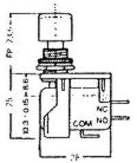 Bouton-Interrupteur (SPDT) (UL) ON-ON, 250V 5A