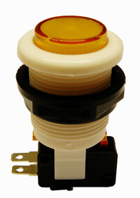 PUSHBUTTON SWITCH (SPDT) ON-ON 250V 5A,  YELLOW COLOUR