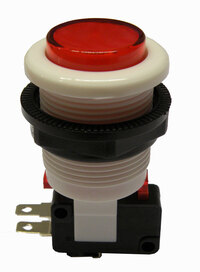 PUSHBUTTON SWITCH (SPDT) ON-ON 250V 5A, RED COLOUR