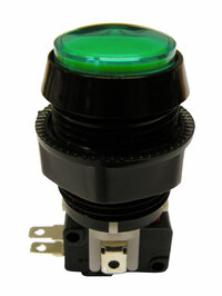 Ver informacion sobre ILL.PUSH BUT. (SPDT) W/O LAMP ON-ON 12V 1A, GREEN  COLOUR
