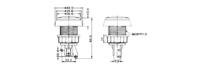 ILL.PUSH BUT. (SPDT) W/O LAMP ON-ON 12V 1A, YELLOW COLOUR