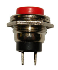 PUSHBUTTON SWITCH,OPEN TYPE, 125V. 3A, RED COLOUR