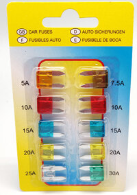 Ver informacion sobre Mini Car Fuse Blister Mix, 10 Fuses