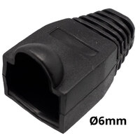 Ver informacion sobre Capuchón protector para conector RJ45 para cable de Ø6mm con burbuja, Negro