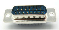 15P. D-SUB MALE, STANDARD SOLDER TYPE, MACHINED PIN