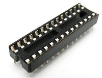 28P., 2.54mm, IC SOCKET, DIP SOLTER TYPE, 0.3" NARROW TYPE