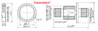 DOUBLE SMA FEMALE BULKHEAD (1P/BAG)