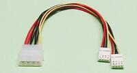 Ver informacion sobre INTERNAL POWER SUPPLIER CABLE, 5.25" MALE - 2*3.5" FEMALE