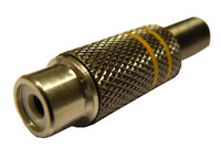 Ver informacion sobre RCA HEMBRA METAL, CABLE 5-6mm, LINEAS AMARILLAS