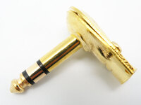 RIGHT ANGLE 6.35 STEREO PLUG, GOLD PLATED