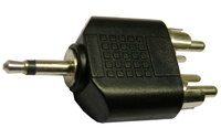 3.5mm MONO PLUG - 2x RCA PLUG