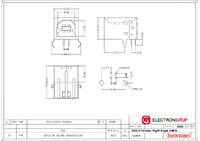 USB tipo B Femella, per placa, 90º