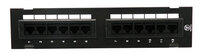 Ver informacion sobre 12 PORTS MINI PATCH PANEL, CAT. 5, 110 TYPE, WIRING T568A/T568B