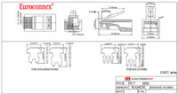 RJ45 Cat.5e 8P8C 50", FOR ROUND SOLID WIRE