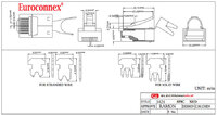 RJ45 HIROSE corto Cat.6 FTP(BLINDADO) + GUIA 8P8C 50U"