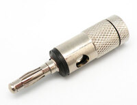 NICKEL BANANA PLUG, FOR 4mm CABLE