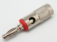 NICKEL BANANA PLUG, FOR 4mm CABLE