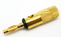 GOLD PLATED BANANA PLUG, FOR 4mm CABLE