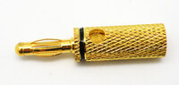 GOLD PLATED BANANA PLUG, FOR 6mm CABLE