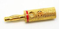 GOLD PLATED BANANA PLUG, FOR 6mm CABLE