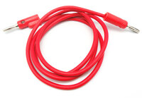 Câble Bananes Mâle - Mâle, rouge, 1m