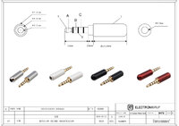 3.5mm MALE - 4 CONTACTS, WHITE