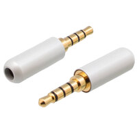 3.5mm MASCLE - 4 CONTACTES, BLANC