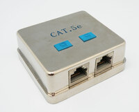 Ver informacion sobre SHIELDED SURFACE MOUNT BOX, DOUBLE PORT, WHITE, CAT.5e, RJ45, 50U"