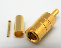 RG-174U,LMR100, SMB MALE CRIMP TYPE, GOLD PLATED(1P/BAG)