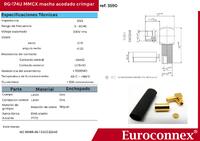 RG-174U, RIGHT ANGLE MMCX MALE CRIMP TYPE,GOLD PLA.(1P/BAG)