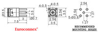 MMCX FEMALE PC MOUNT