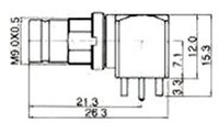 RIGHT ANGLE 1.6/5.6 FEMALE PCB MOUNT